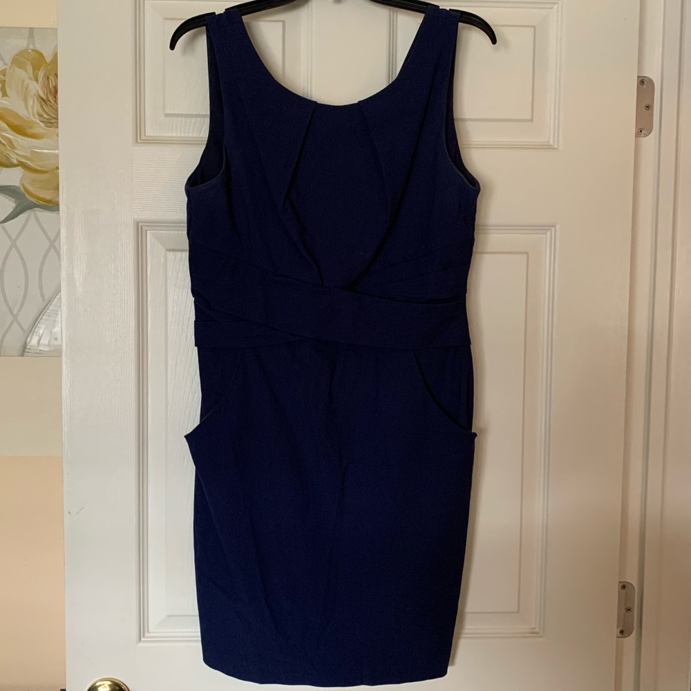 Navy Blue Short Dress with pockets